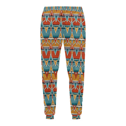 Kente Print African Design Themed Men's Sweatpants