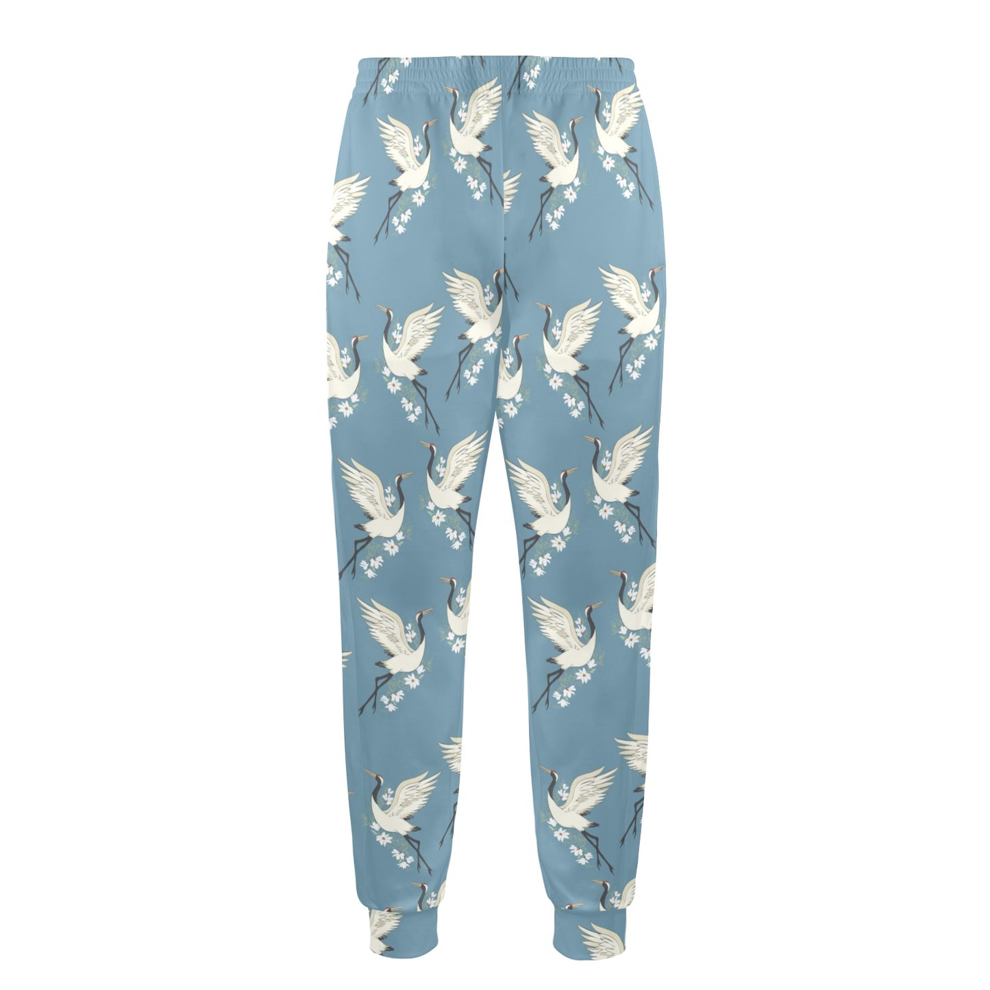 Crane Pattern Print Design 05 Men's Casual Track Pants