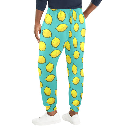 Lemon Pattern Print Design LM04 Men's Casual Track Pants