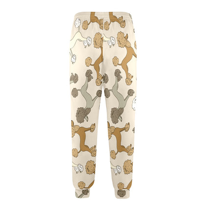 Poodle Pattern Print Design A01 Men's Casual Track Pants