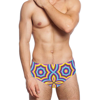 Optical illusion Pattern Print Design A03 Men's Swimming Briefs
