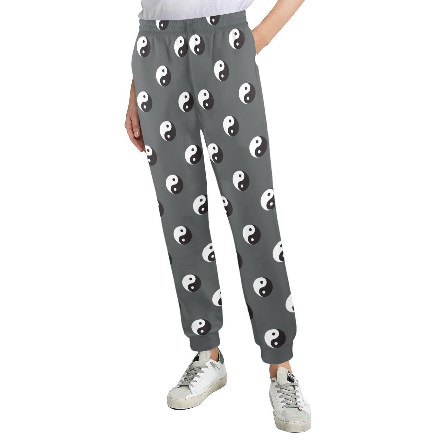 Yin Yang Print Design LKS303 Women's Casual Track Pants