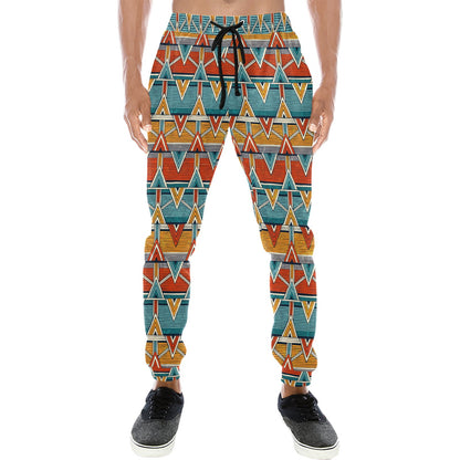 Kente Print African Design Themed Men's Sweatpants