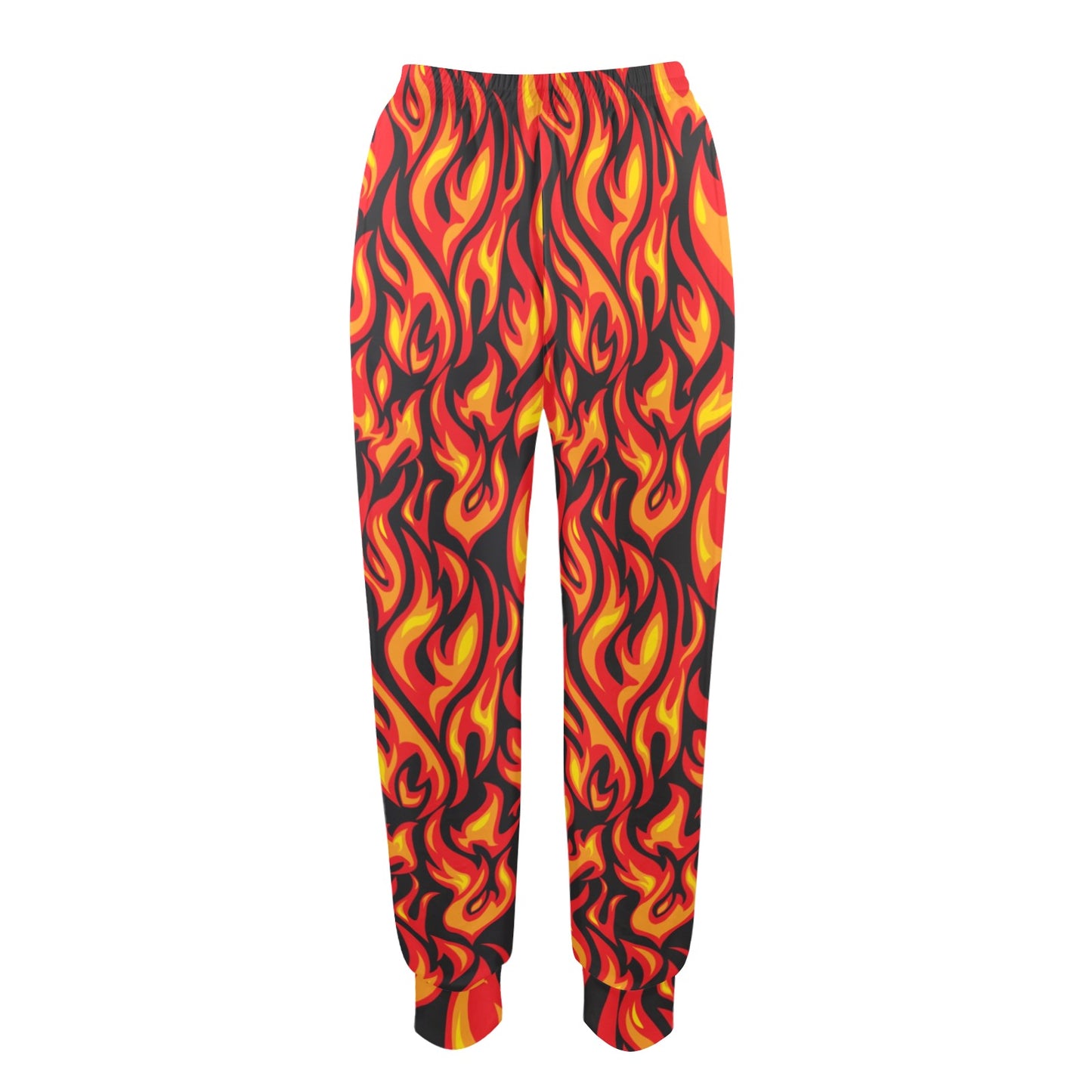 Flame Fire Print Pattern Women's Casual Track Pants