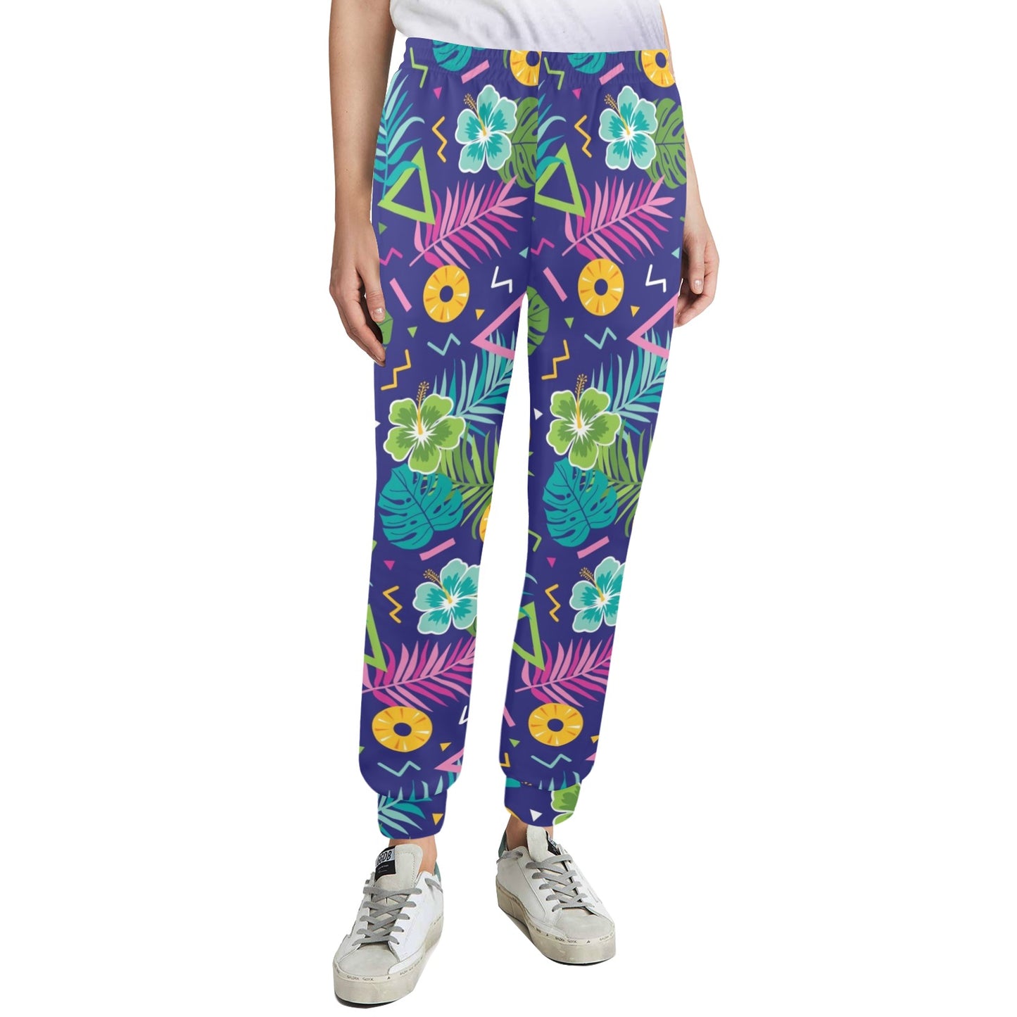 Hawaiian Themed Pattern Print Design H014 Women's Casual Track Pants
