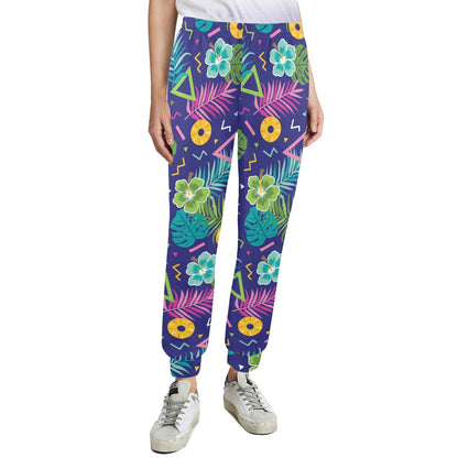 Hawaiian Themed Pattern Print Design H014 Women's Casual Track Pants