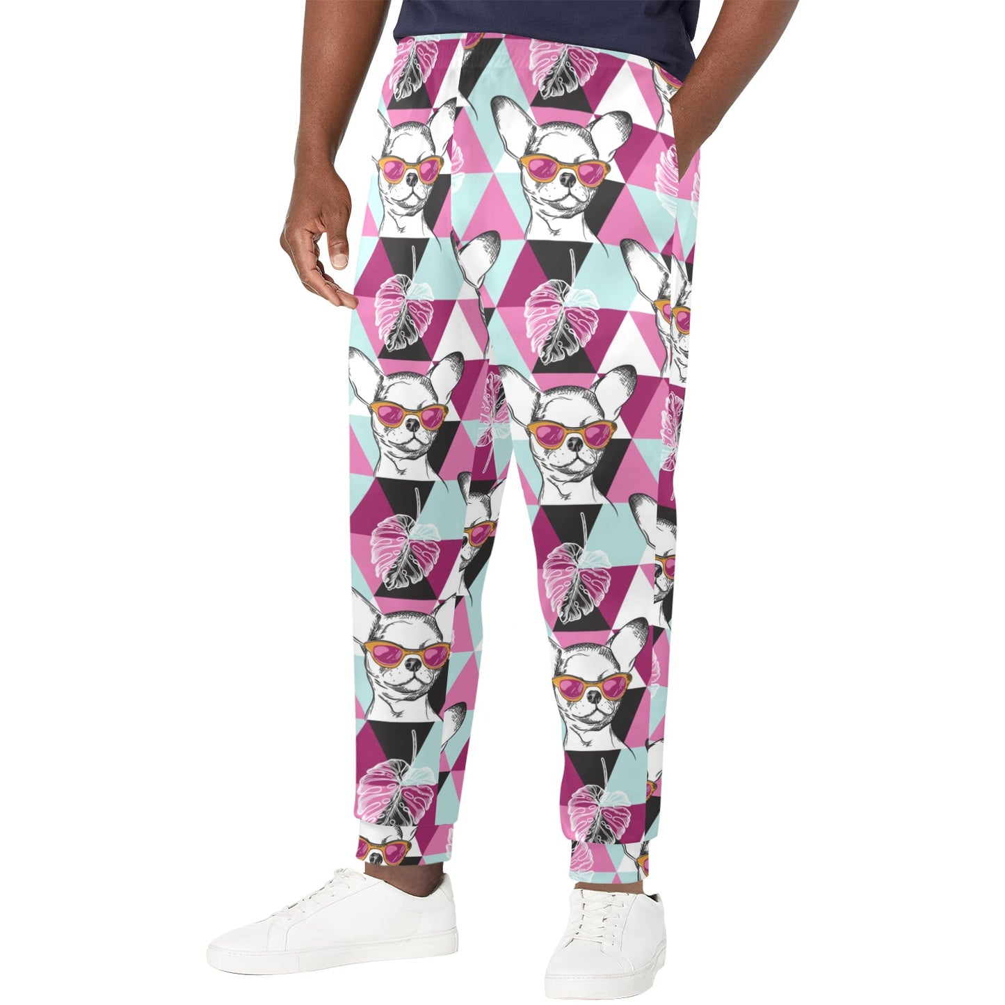 Chihuahua Cute Triangle Pattern Men's Casual Track Pants
