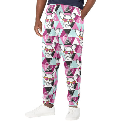 Chihuahua Cute Triangle Pattern Men's Casual Track Pants