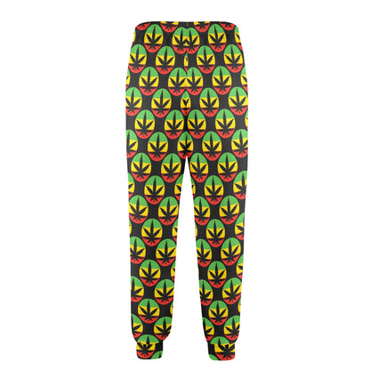 Rasta Reggae Color Design Men's Casual Track Pants