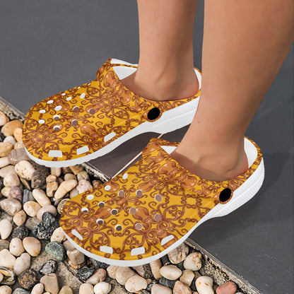 Octopus Background Design Print Unisex Clogs Shoes