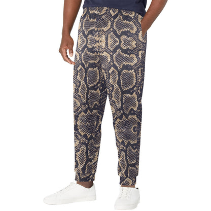 Snake Skin Pattern Print Men's Casual Track Pants