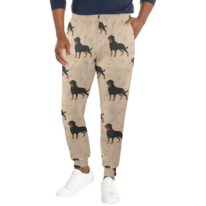 Rottweiler Pattern Print Design A01 Men's Casual Track Pants