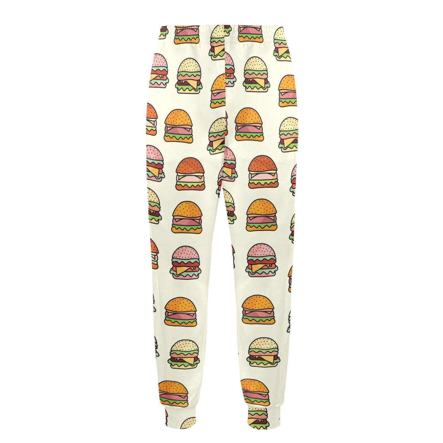 hamburger Design Print Pattern JJ0318 Men's Casual Track Pants