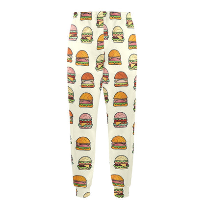 hamburger Design Print Pattern JJ0318 Men's Casual Track Pants
