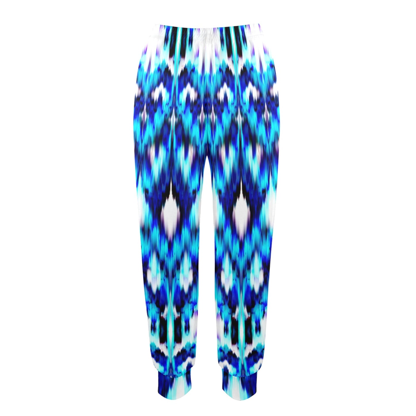 Ikat Blue Pattern Print Design 01 Women's Casual Track Pants
