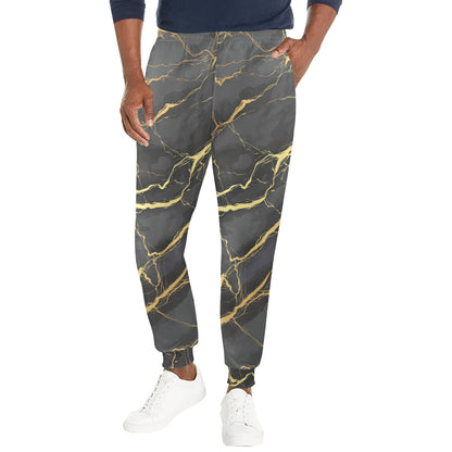 Marble Pattern Print Design 02 Men's Casual Track Pants