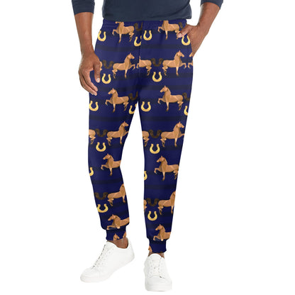 Horse Luxury Themed Pattern Print Men's Casual Track Pants
