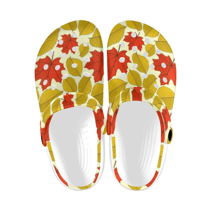 Elm Maple Leave Print Pattern Unisex Clogs Shoes