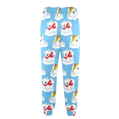 Polar Bear Pattern Print Design PB06 Men's Casual Track Pants