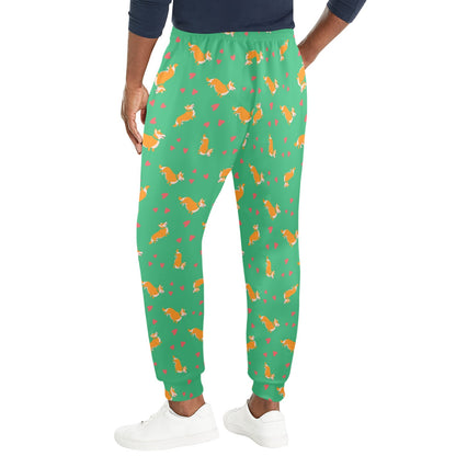 Cardigan Welsh Corgis Pattern Print Design 03 Men's Casual Track Pants