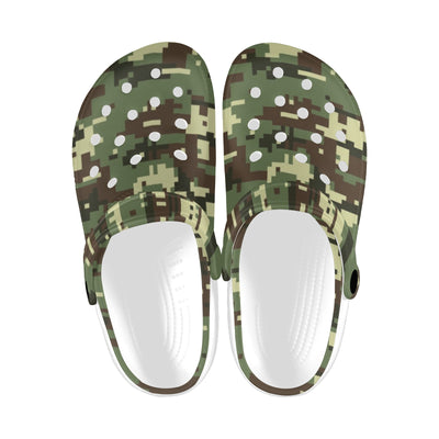 ACU Digital Army Camouflage Unisex Clogs Shoes