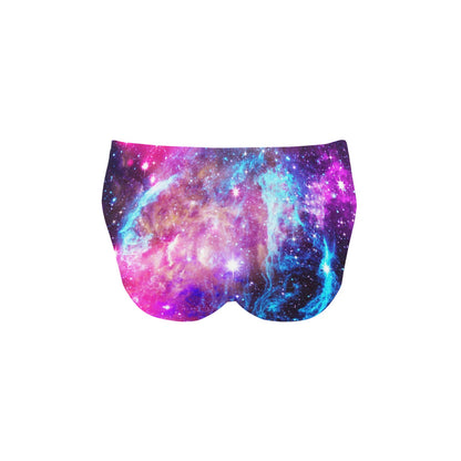 Galaxy Night Purple Space Print Men's Swimming Briefs