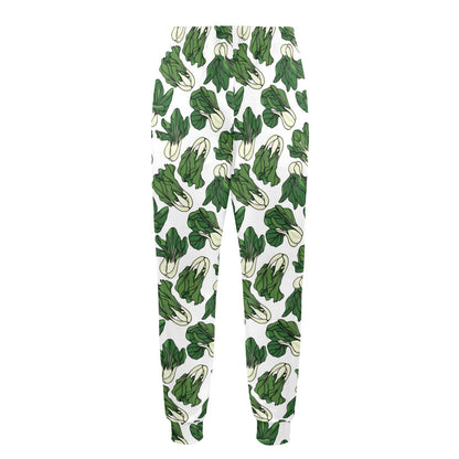 Bok Choy Pattern Print Design 02 Men's Casual Track Pants