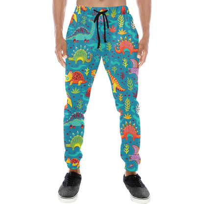 Dinosaur Cartoon Style Men's Sweatpants
