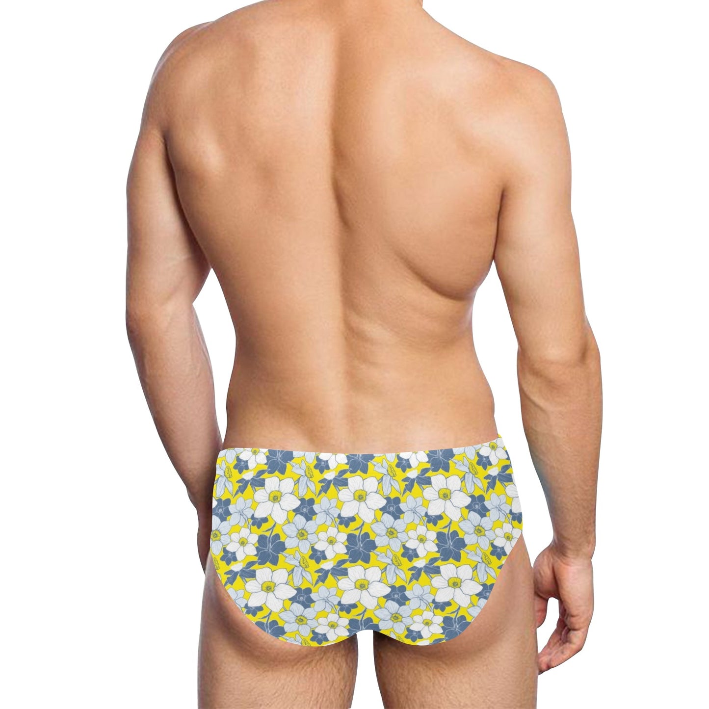 Daffodils Pattern Print Design 01 Men's Swimming Briefs