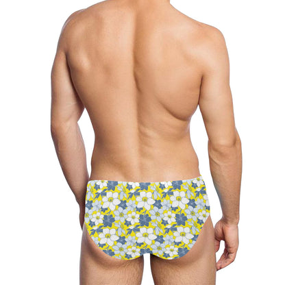 Daffodils Pattern Print Design 01 Men's Swimming Briefs