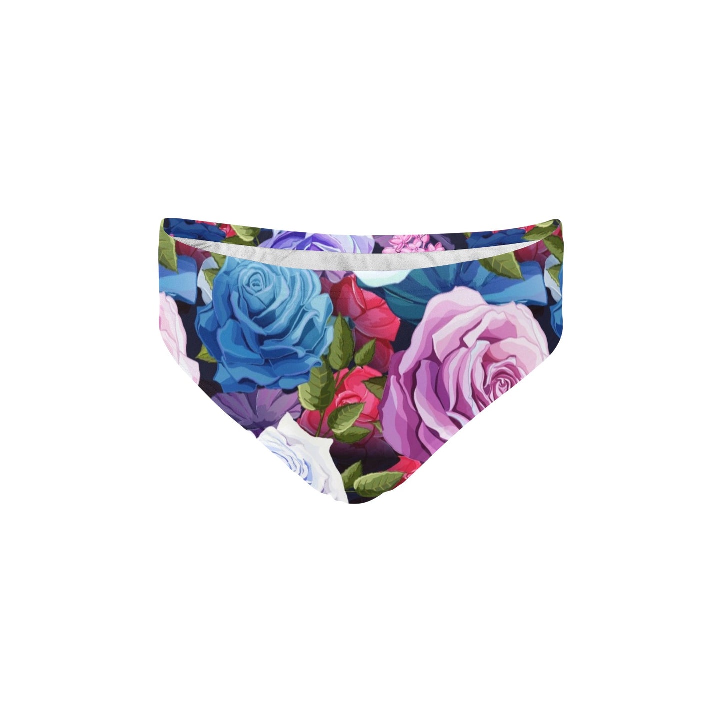 Rose Pattern Print Design RO09 Men's Swimming Briefs