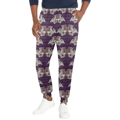 Leopard Pattern Print Design 01 Men's Casual Track Pants