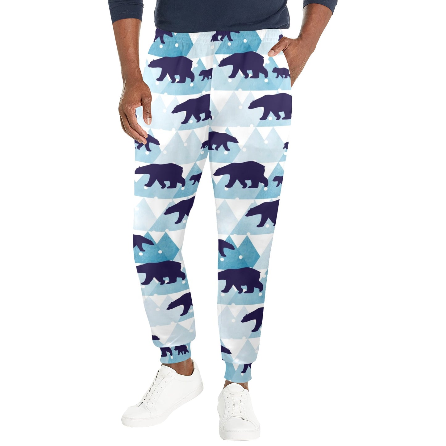 Bear Pattern Print Design BE01 Men's Casual Track Pants