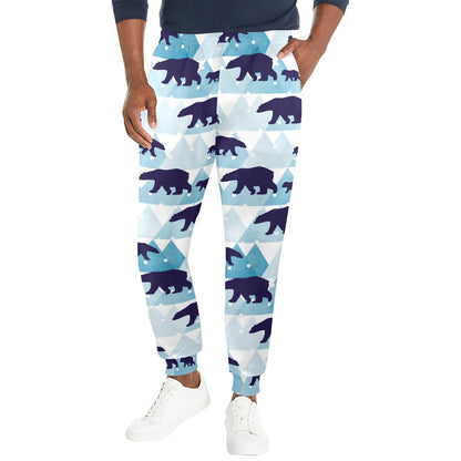 Bear Pattern Print Design BE01 Men's Casual Track Pants