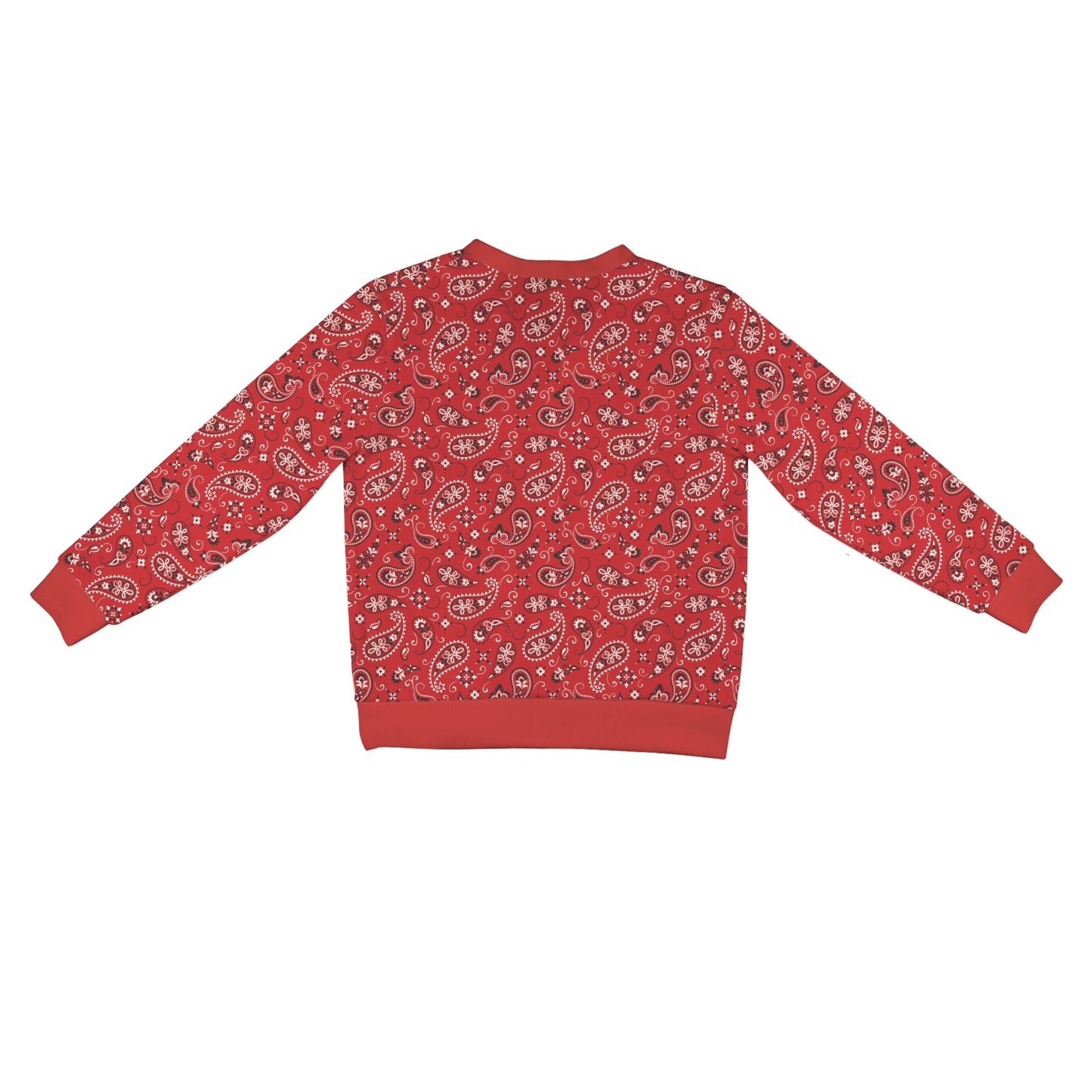 Bandana Paisley Red Print Design LKS3011 Women's Cardigan
