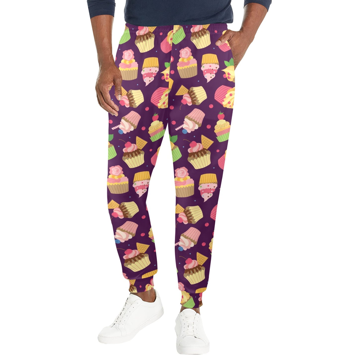 Cupcake Pattern Print Design 05 Men's Casual Track Pants