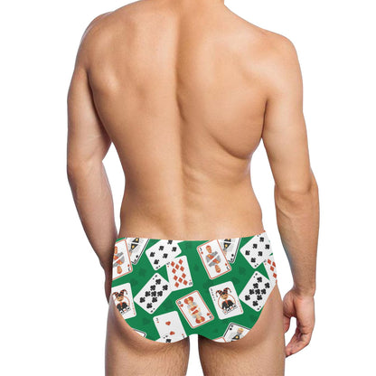 Poker Cards Pattern Print Design A03 Men's Swimming Briefs