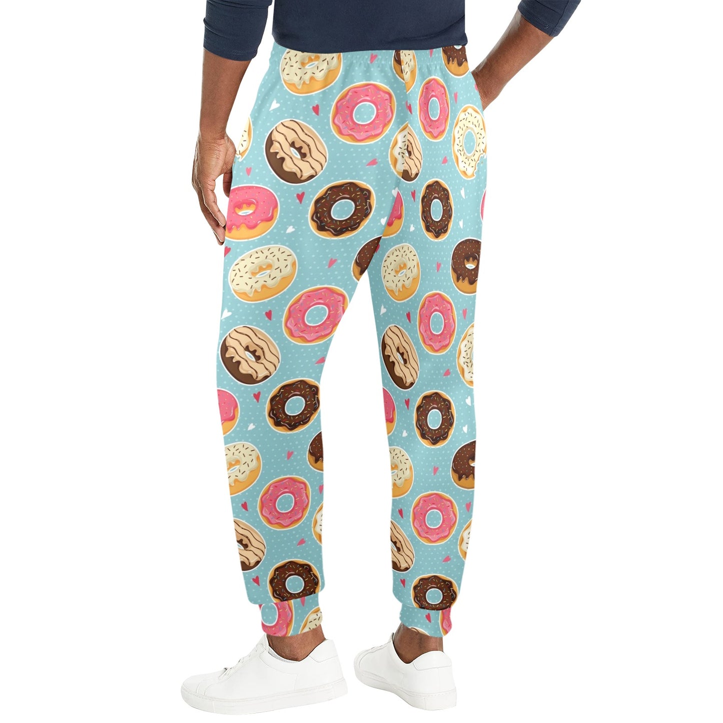 Donut Pattern Print Design DN04 Men's Casual Track Pants