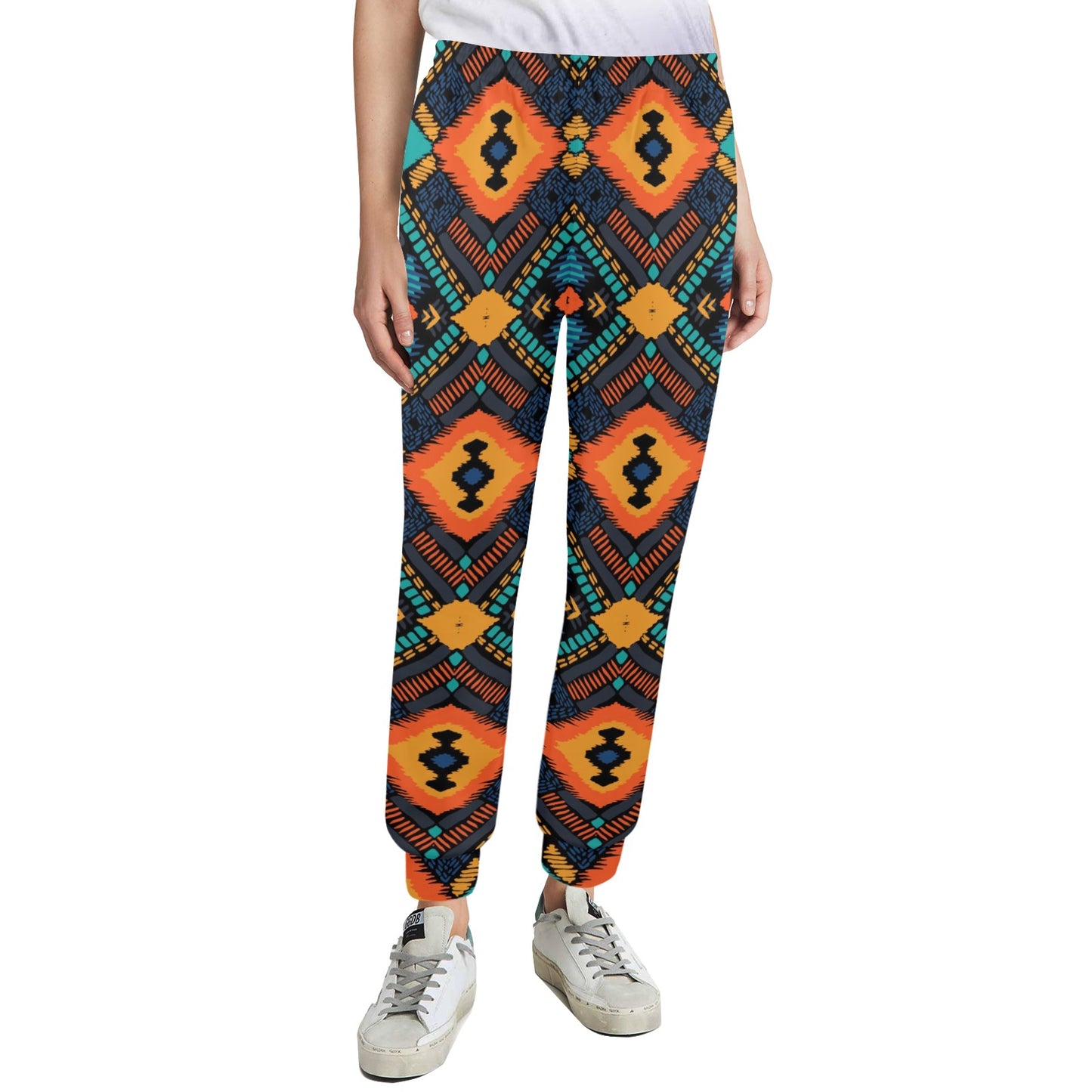 Kente Pattern Print Design 04 Women's Casual Track Pants
