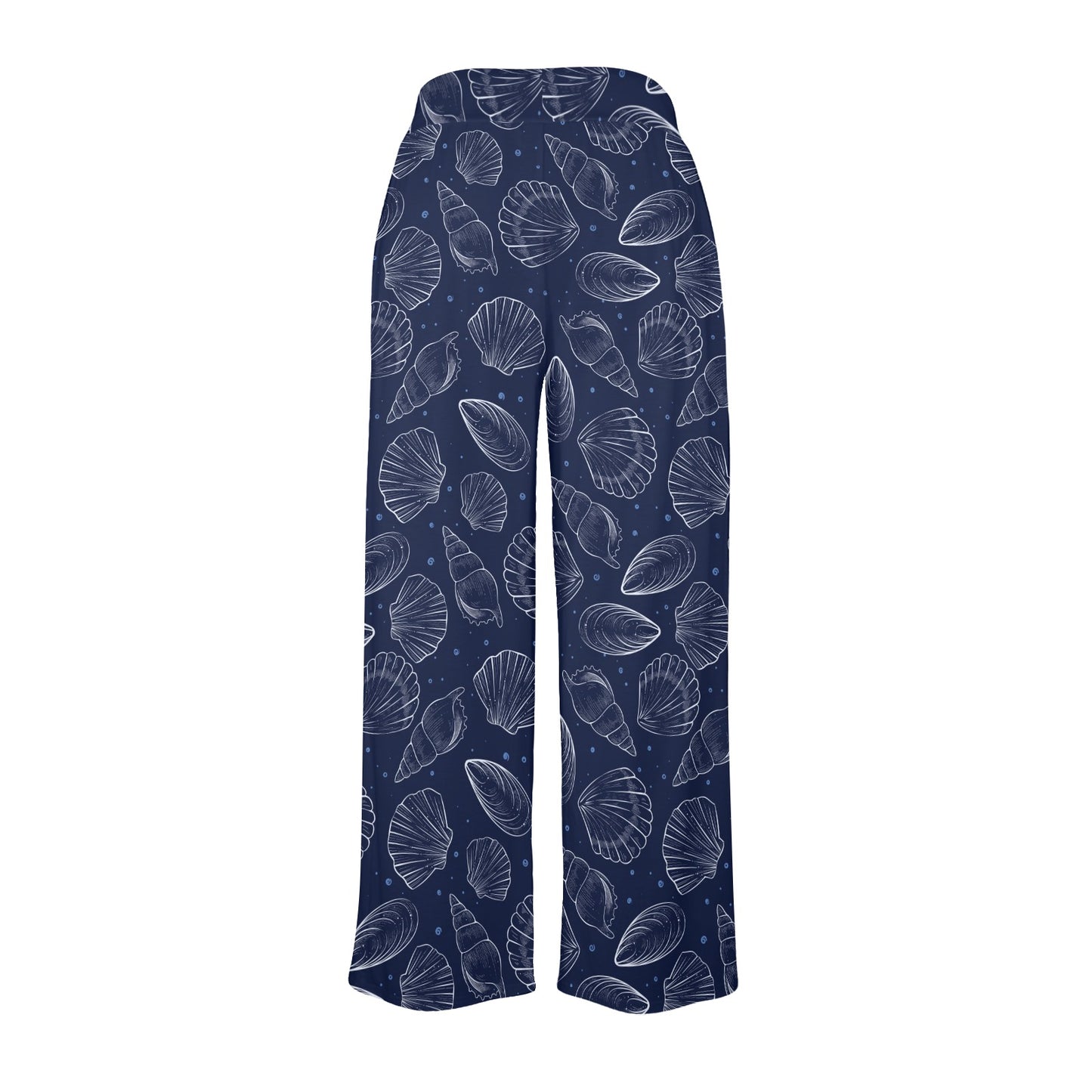 Seashell Print Design LKS3011 Women's Wide Leg Lounge Pants
