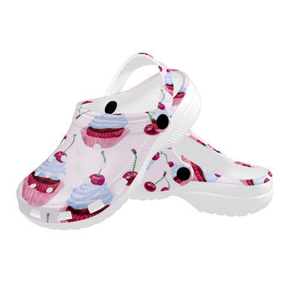Cherry Cupcake Pink Pattern Unisex Clogs Shoes