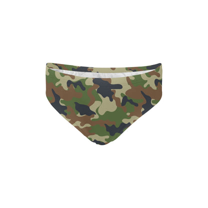 Army Camouflage Pattern Print Design 01 Men's Swimming Briefs