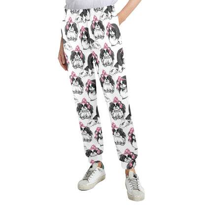 Japanese Chin Pattern Print Design 01 Women's Casual Track Pants