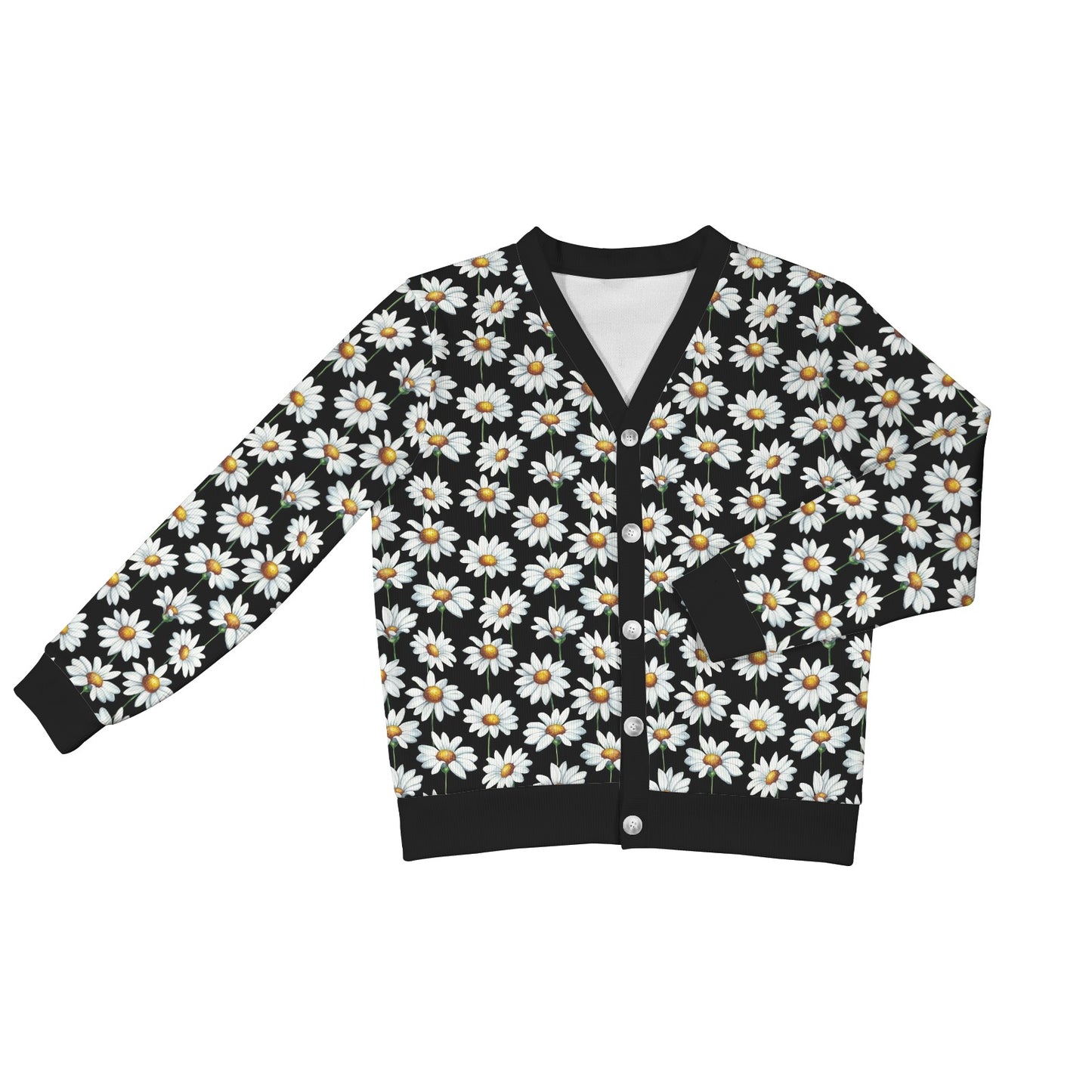 Daisy Print Pattern Women's Cardigan