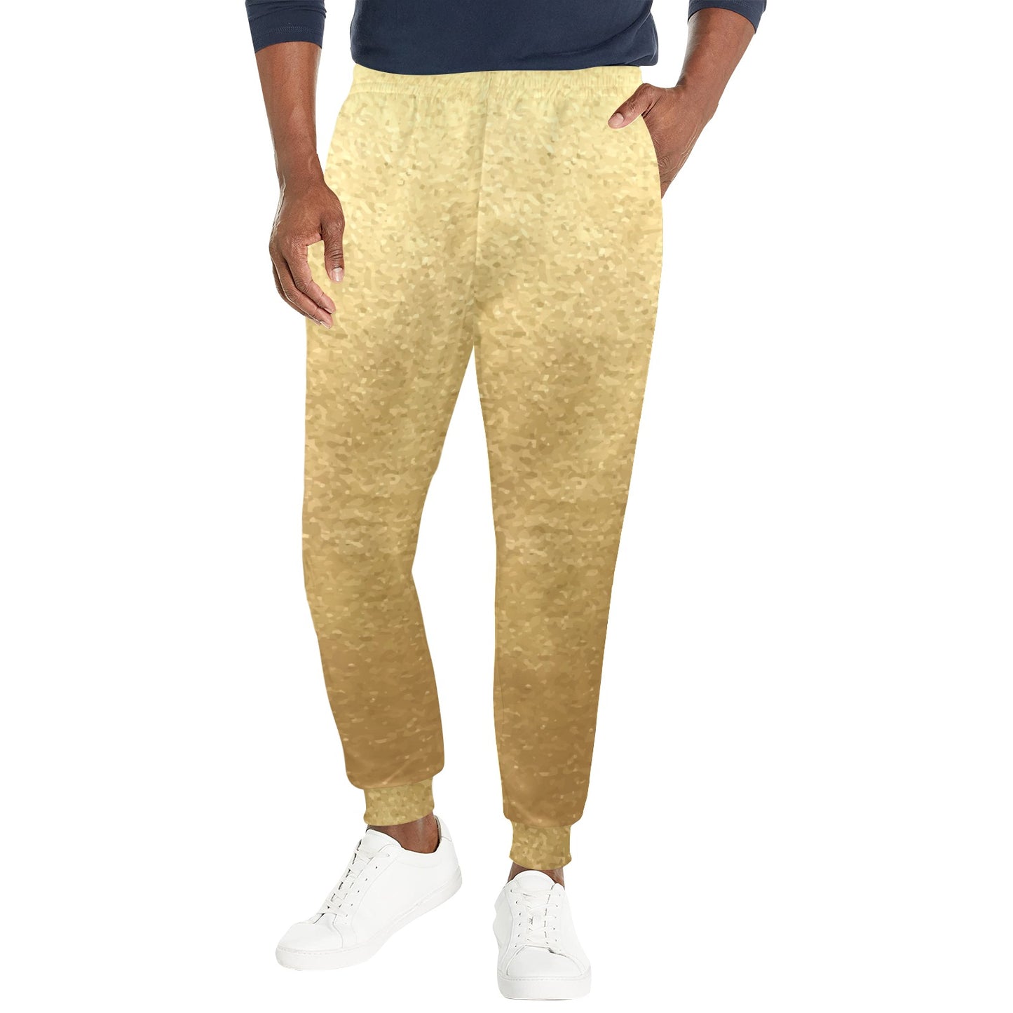 foil gold Design Print Pattern JJ0198 Men's Casual Track Pants
