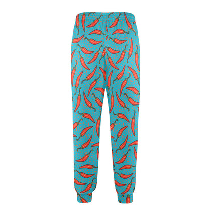 Chilli Pepper Pattern Print Design 05 Men's Casual Track Pants