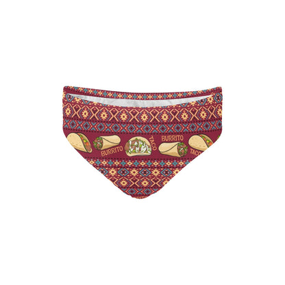 burrito taco Design Print Pattern JJ021 Men's Swimming Briefs
