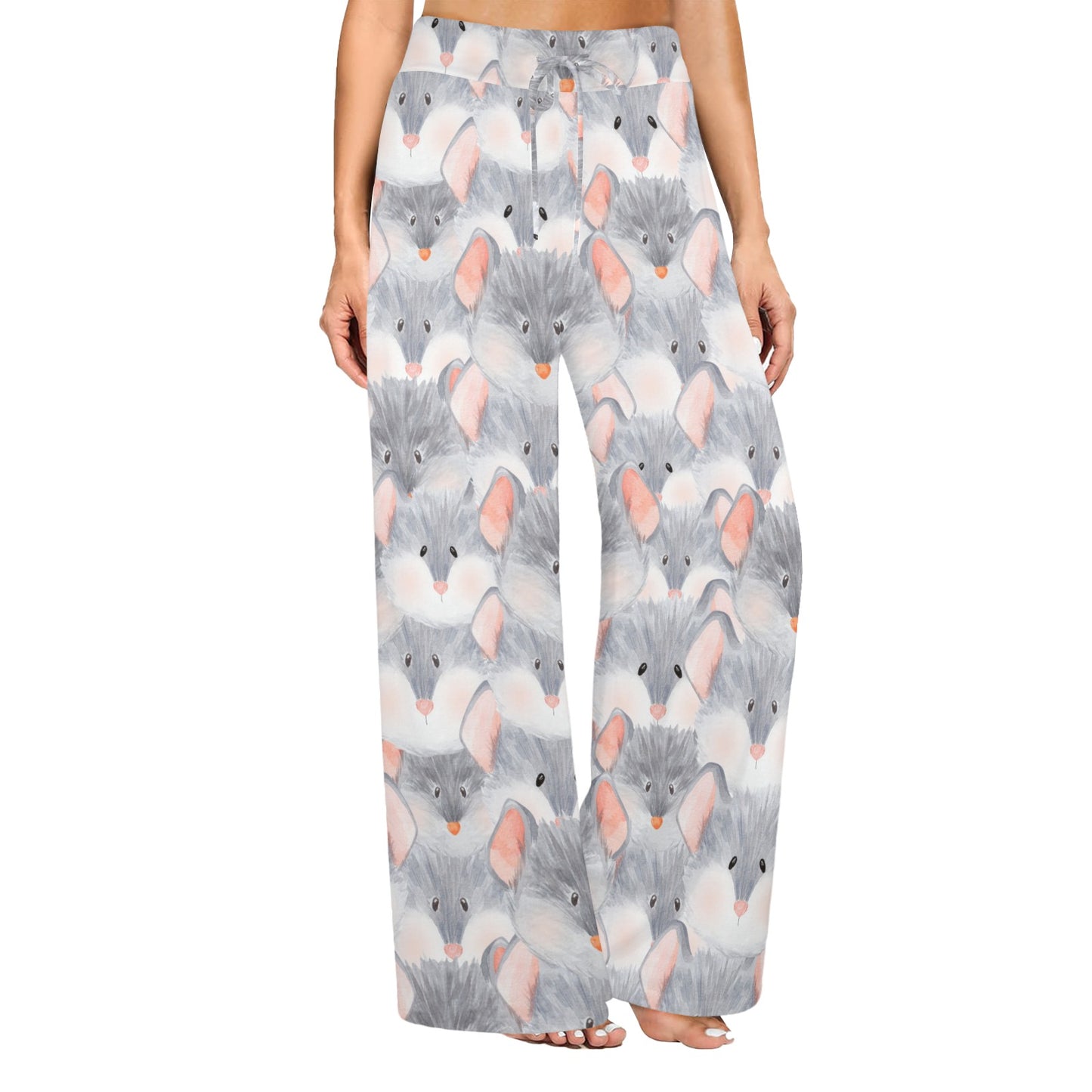 Rat Baby Pattern Print Design 02 Women's Wide Leg Lounge Pants
