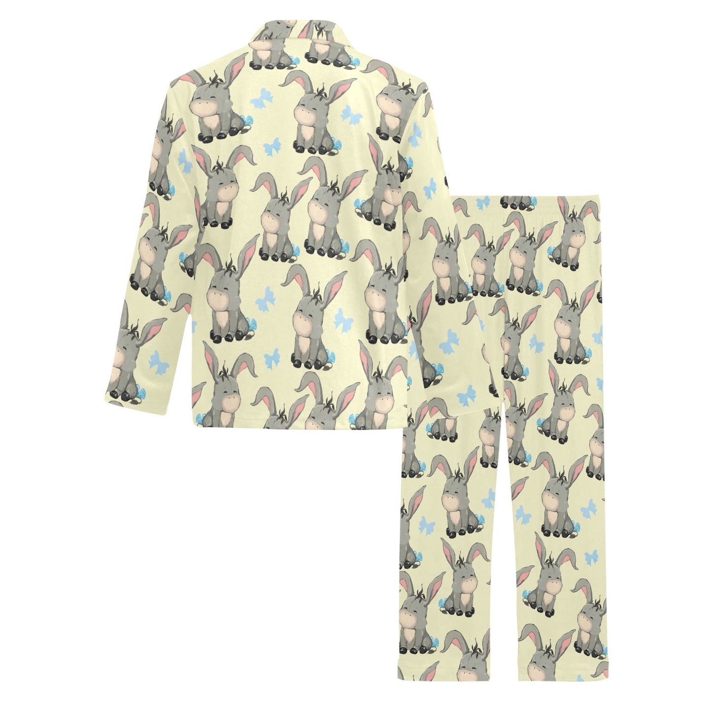 Donkey Baby Pattern Print Design 02 Men's Long Pajama Set