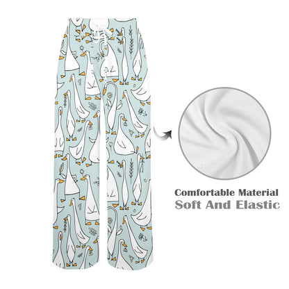 Goose Pattern Print Design 03 Women's Wide Leg Lounge Pants
